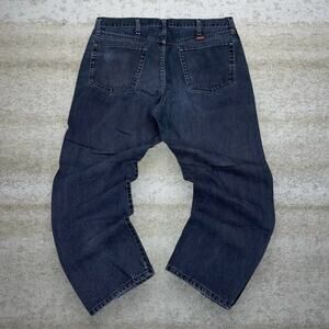 Vintage Y2K Rustler Work Jeans 38x29 Straight Fit Smoke Black Red Label